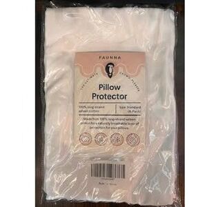 Faunna Pillow‎ Protector Standard 4-Pack 100% Long-Strand Sateen Cotton White